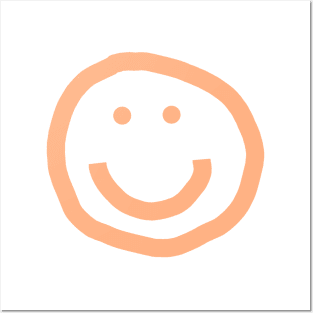 Peach Fuzz Smiley Face Pantone Color of the Year 2024 Posters and Art